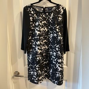 Black and white floral dress